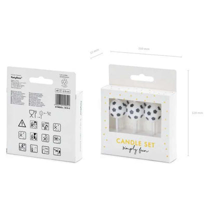 Velas de Cumpleaños Balones de Fútbol 2,5 cm (6 uds) - NAROSA SWEET PARTY