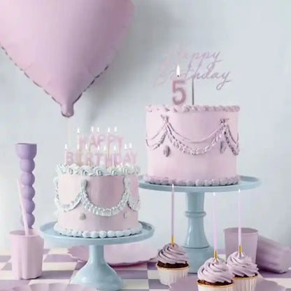 Velas de cumpleaños lisas violetas 14 cm (pack 12 uds) - NAROSA SWEET PARTY