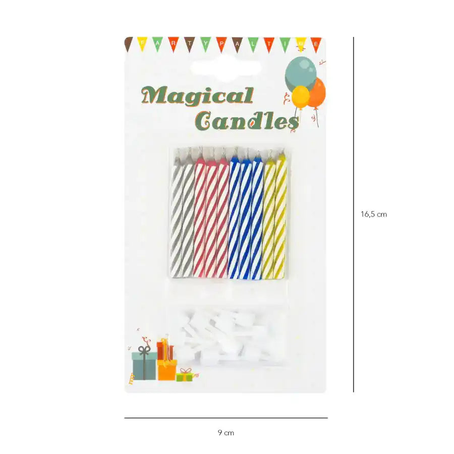 Velas de Cumpleaños Mágicas que No se Apagan - Pack x10 - NAROSA SWEET PARTY