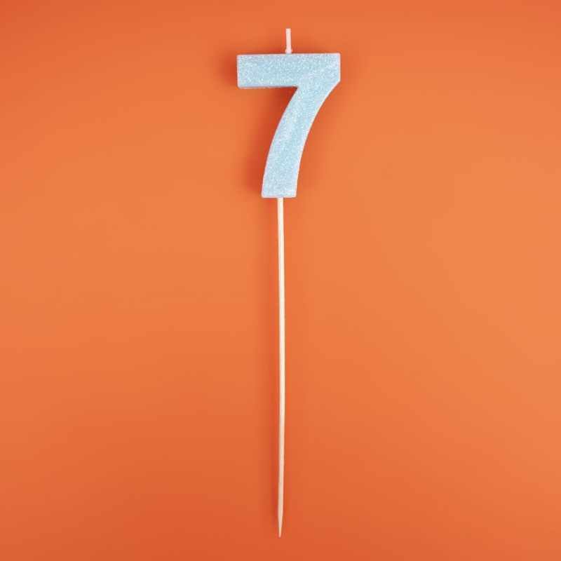 Velas de números brillantes biodegradables (0–9) palo largo - NAROSA SWEET PARTY