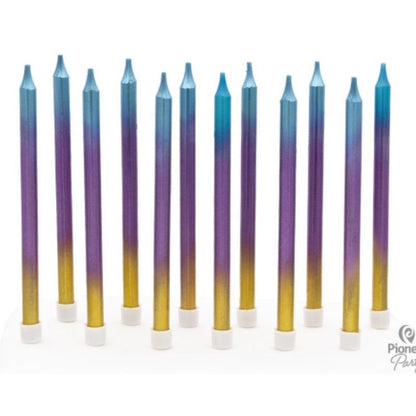Velas Rainbow Ombre 11,5 cm – Pack 12 uds - NAROSA SWEET PARTY